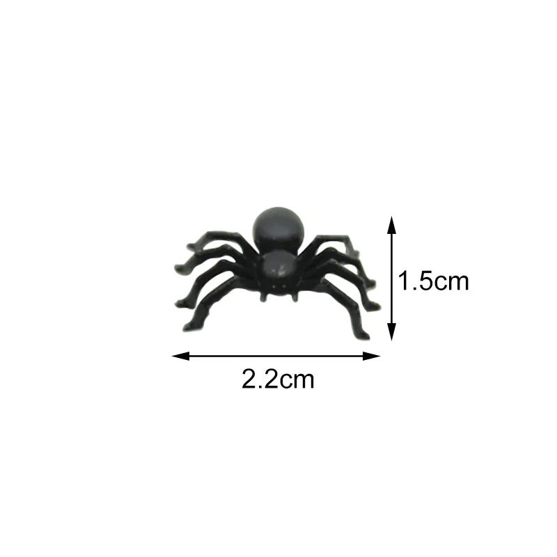 50/100pcs Horror Black Spider Haunted House Web Bar Party Decoration Supplies Simulation Tricky Toy Kids Halloween