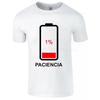 New Fashion T-shirts Patience 1% T Shirt Spanish Humor Couple Dad Birthday Gift Shirt Short Sleeve Soft O-neck Unisex Tee Tops
