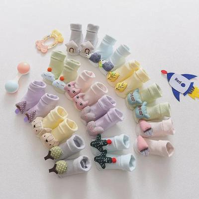 25 Cartoon Animal Non-slip Baby Socks: Spring/Summer Toddler & Newborn Floor Socks with 3D Dolls