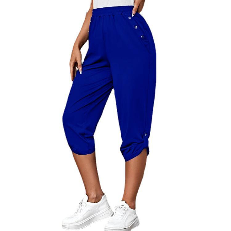 Summer 2023 Hot-Selling Women's Fashion Casual Elastic Crop Pants