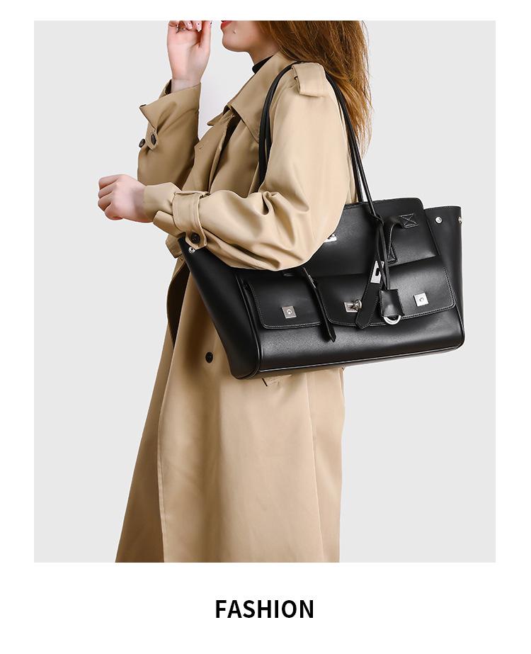 Punk-Schloss Motorrad-Stil Große Kapazität Tragetasche & Schulterhandtasche 2025