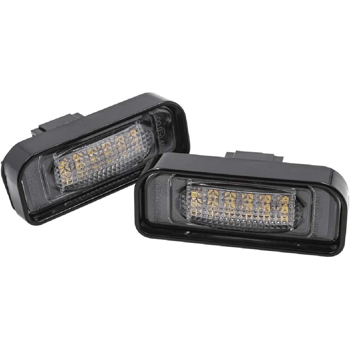 

NJSBYL LED License Plate Lights for Mercedes-Benz w220 S350/S600/S430/S500/S65 AMG/S55 AMG Xenon White LED Rear License Plate Lamps Built-in Canbus