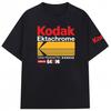 Kodak Summer Brand Men T-shirt Cotton Solid Color Daily Graphic Print Casual Breathable Short Sleeve Top Tees Women Clothing