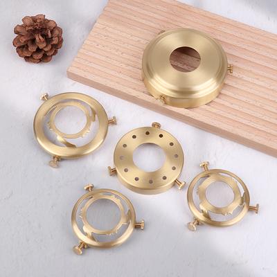 Anneau à Trois Trous en Laiton Vintage E27 E14 Support Fixé par Anneau Fileté pour Abat-jour Support Connecteur Douille pour Abat-jour d'Éclairage DIY·