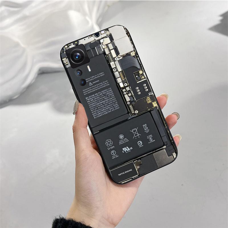 Phone Case for Xiaomi Mi 11T 11 12T Pro 10T 10 10Pro 12 11 Lite 5G NE 10pro Poco X3 Pro Poco F3 M3 Battery Circuit Board Case