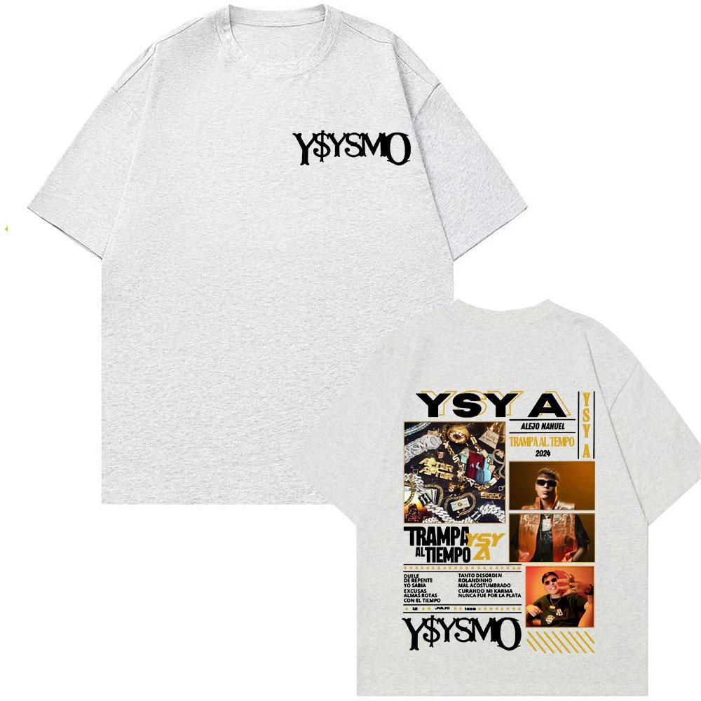 Rapper Ysy A Trampa Al Tiemopo Album Tour 2025 T Shirts Men Women Retro Fashion Gothic Tshirt Casual Cotton High Quality T Shirt