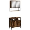 VidaXL Ensemble de meubles de salle de bain 2 pcs Chêne fumé 3214657