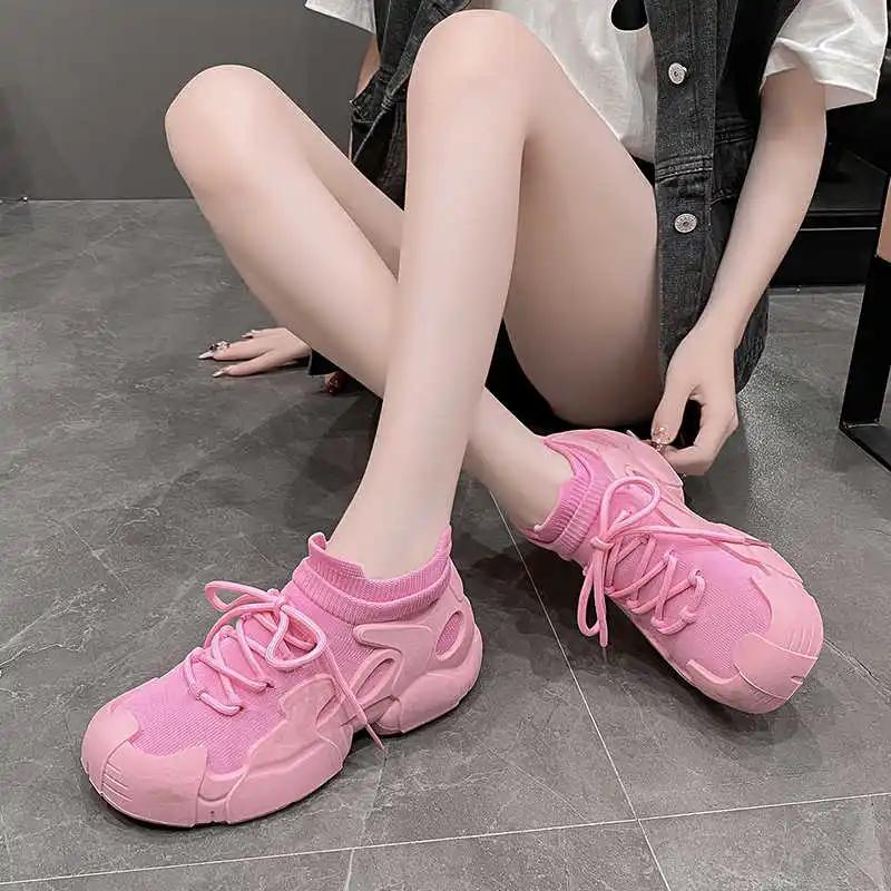 Fashion Natural Leather Flat Sole Red Shoes Sneakers Loafers Brown Woman Sneakers Gym Tennis Woman Sport Order Vintage Tenia Shose