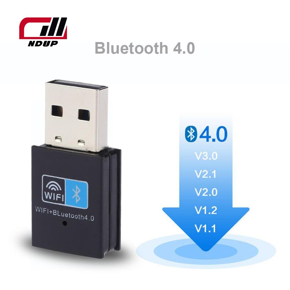 

NDUP Міні USB Бездротовий адаптер – Швидкість 150 Мбіт/с, Підтримка Bluetooth 4.0, Сумісний з Windows, Linux, Mac, IEEE 802.11n/g/b!