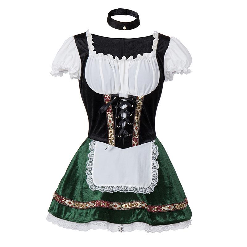 Halloween Maskerade Cosplay Kostyme: Øljentekjole for sceneopptreden