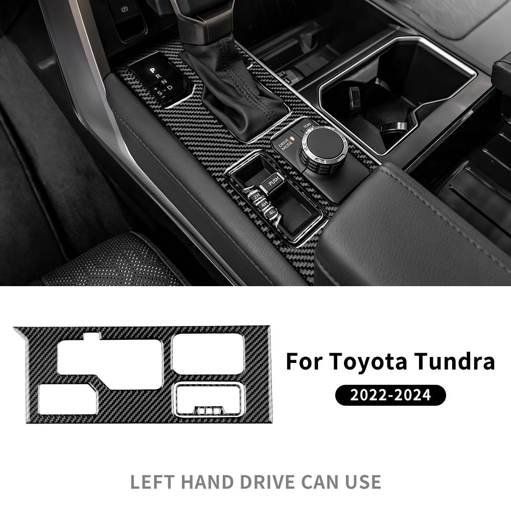 Für Toyota Tundra 2024 Echte Weiche Kohlefaser Auto Schalthebel Panel Rahmen Aufkleber Innenausstattung LHD Zubehör