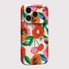 Bunte Blume Kirschblüte Handyhülle für iPhone 17e 17 16e 16 15 14 13 12 11 Air Pro Max XS XR XSMax 6 7 8 Plus Glänzende Folie Hartes PC