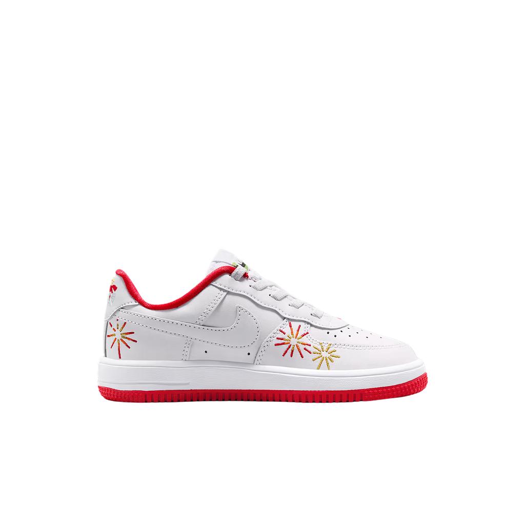 Nike Force 1 Low Easy On Jahr des Pferdes Limitierte Auflage Bequeme Low-Top-Trainingsschuhe Kinder-Sneaker IQ1136-111
