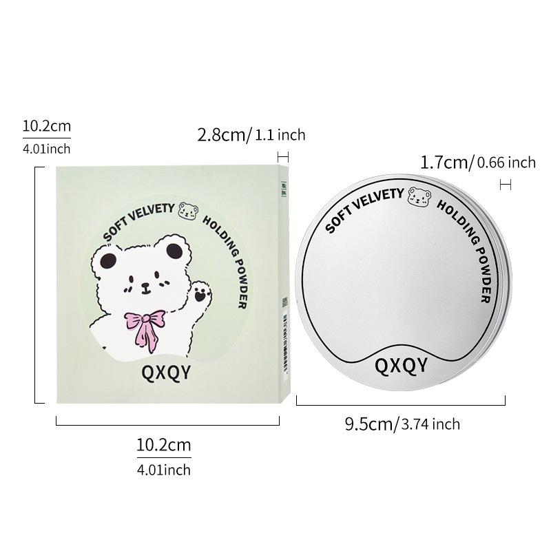 QXQY Velvet Long-Lasting Dual-Use Setting Powder - Fine, Waterproof, Oil-Control, Non-Transfer Formula.