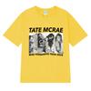 Neu in Tate Mcrae Welttournee 2025 Print T-Shirts Unisex Damen Vintage Oversized Kurzarm-T-Shirt Unisex Schwarz 100% Baumwolle Tops