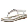 Sandals For Women Wedge Heel Beach Sandals Rhinestone Casual Mid Heel Women Shoes Zapatos Mujer