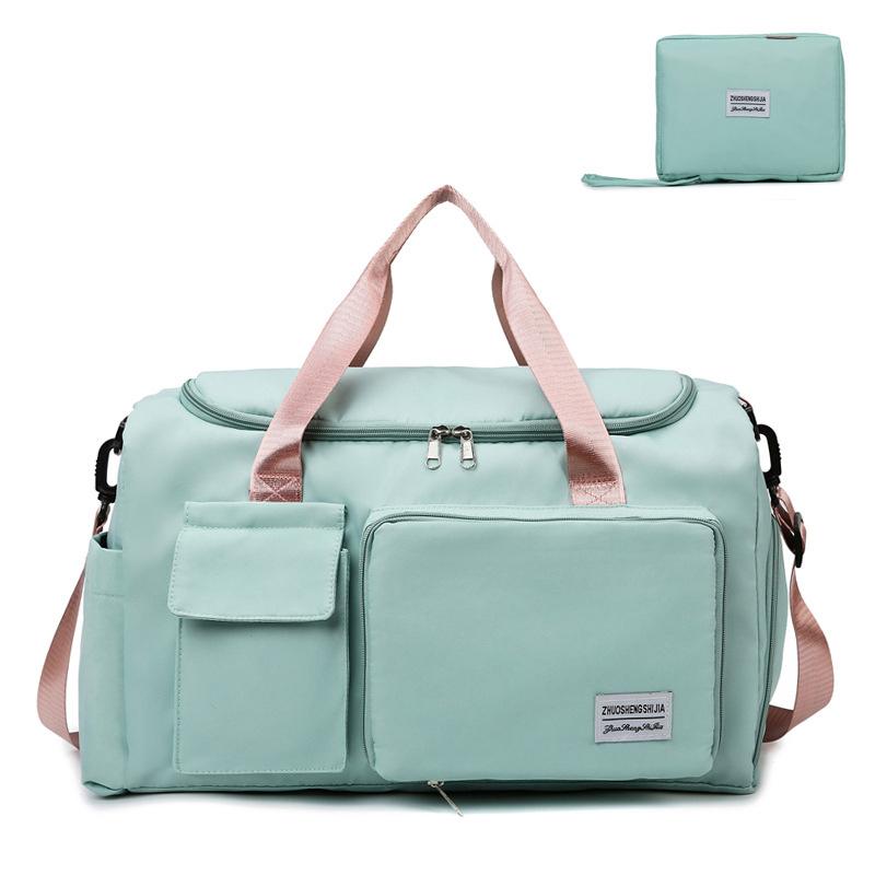 Handbag Travel Bag Large Capacity Luggage Bag Wet And Dry Separation Gym Bag Independent Shoe Compartment Folding Storage Maternity Bag