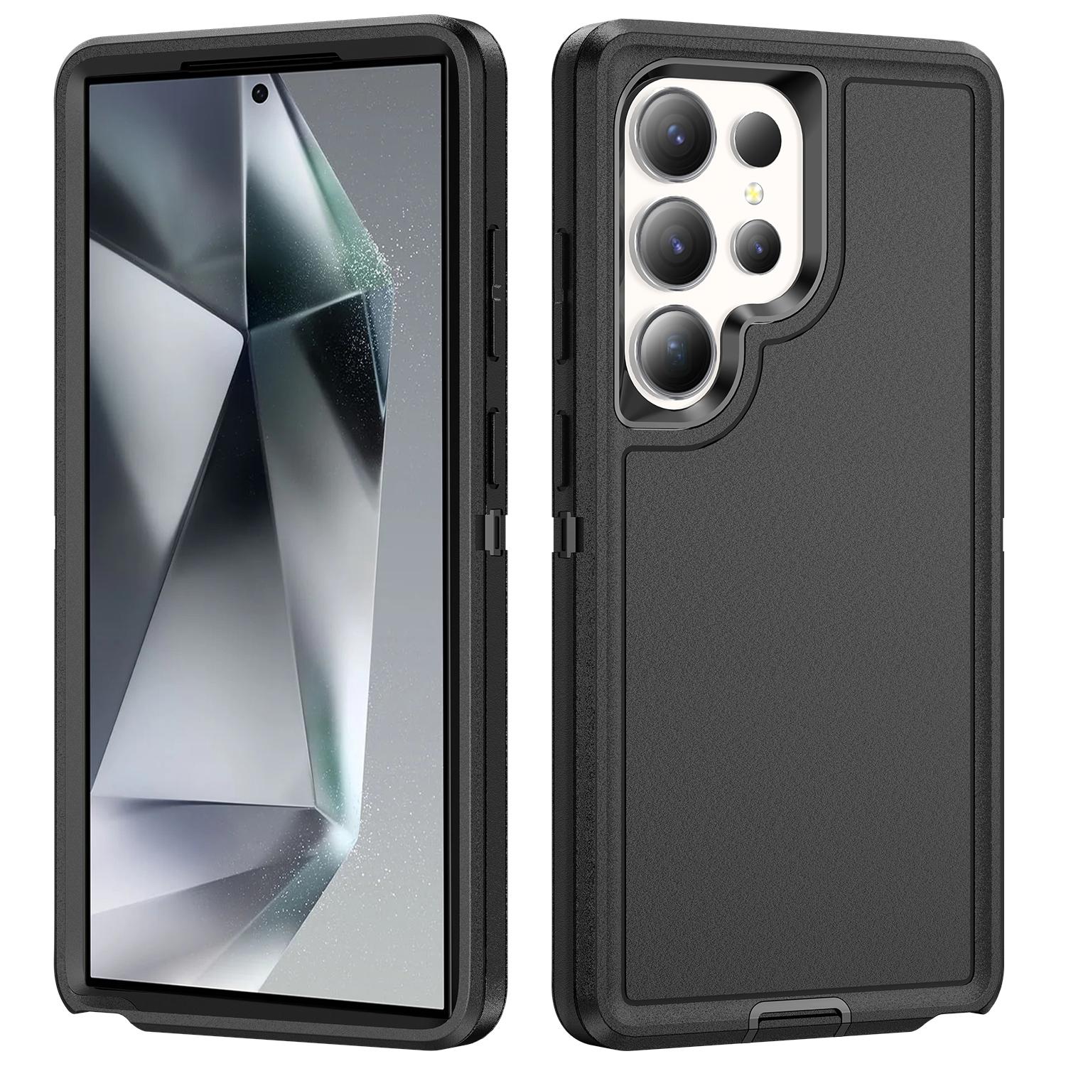 

For Samsung Galaxy S25 Ultra Case PC+Silicone+EVA 3-in-1 Shockproof Phone Cover A