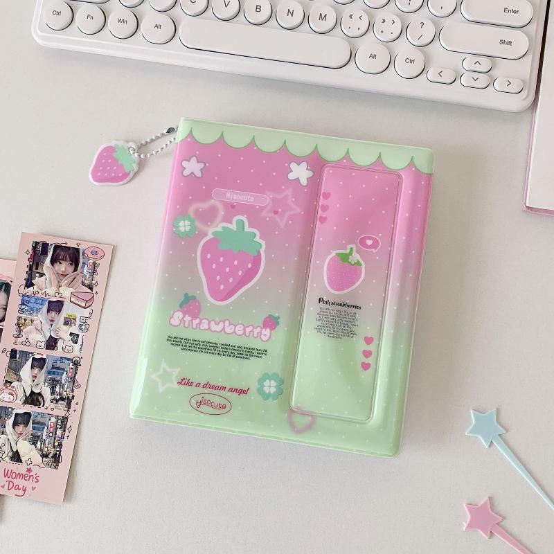 Cute Memory Album Lucky Clover Card Collection Book  - 4-Compartment Card Holder Album for 6-Inch Instant Photos & Postcards