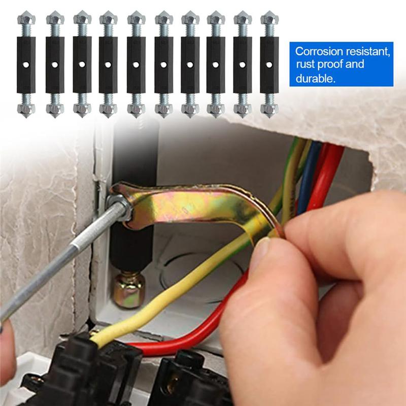 B97A-Manganese Steel Switch Socket Concealed Box Repairer Cassette Repair Unit 10PCS Electrical Case With Wrench