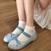 Female Summer Thin Model Lovely Bow Low Help Shallow Mouth Mesh Breathable Lace Socks