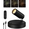 EZVALO Indoor Spotlights, Picture Lights for Wall, Uplights | 5500mAh Rechargeable Battery, with Remote, Mini, Wireless, Magnetic, Timer, 3 Color