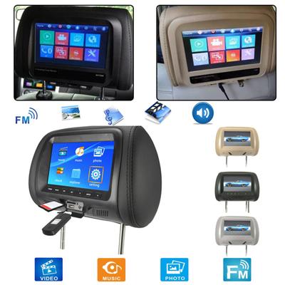 Universal 7 Inch Car Headrest Monitor Rear Seat Entertainment Multi-media Player