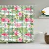 Animals Birds Owl Butterfly Flamingo Shower Curtains Bathroom Curtain Frabic Waterproof Polyester Bathroom Curtain with Hooks