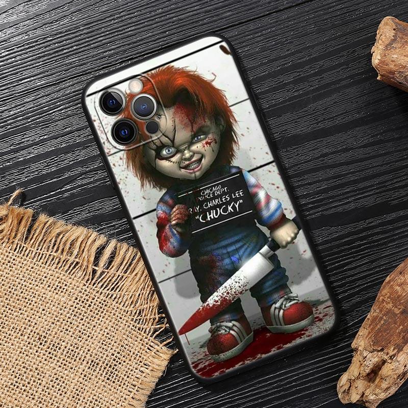 Horror Scary Chucky Doll Funda For Iphone 14 Case For iPhone 15 11 12 13 Mini 14 Pro Max XS X 7 8 15 Plus SE2020 Case Soft Cover