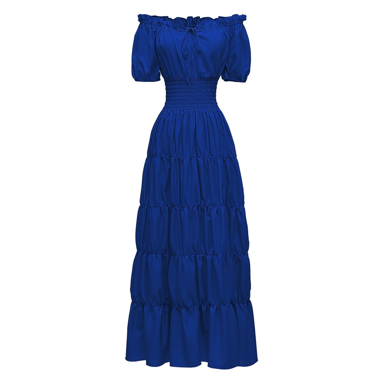 

Платье для женщин, сценический костюм на Хэллоуин, COS, ретро, ​​однотонное платье с поясом, вечернее, вечернее, длинное платье XL