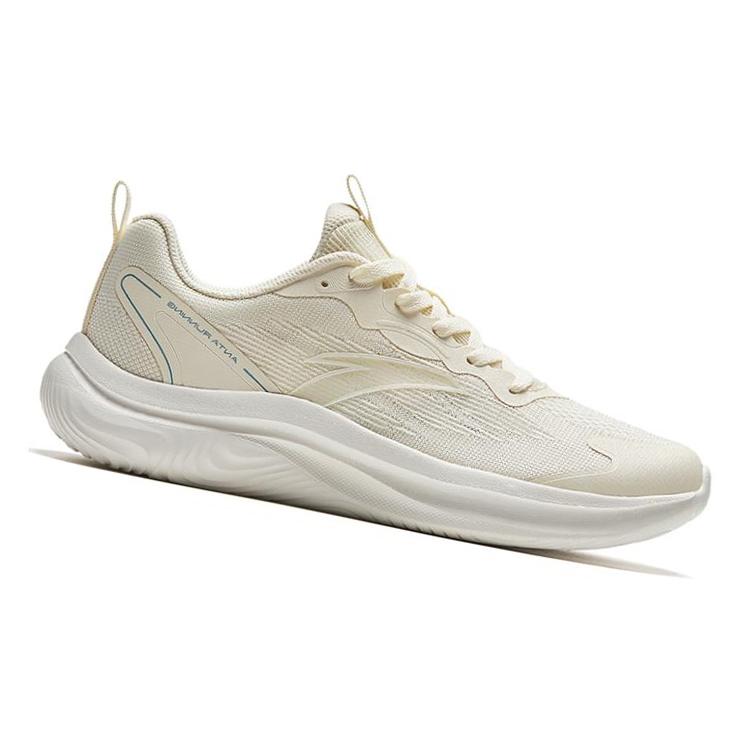 New Anta Lingyun Anti Slip Wear Resistant Low Top Running Shoes Women's White Green 922335550-1