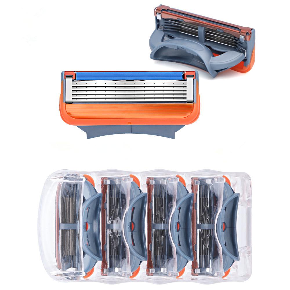 4 ks Pánské bezpečnostní žiletky | Nerezová náhradní sada pro hladké a šetrné holení