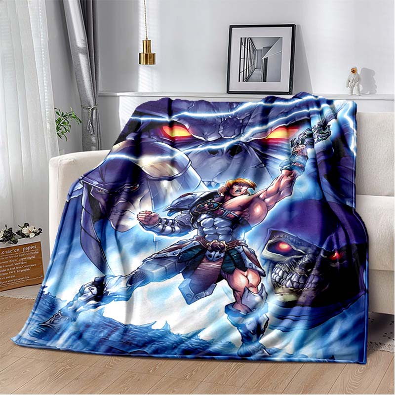 He-Man i władcy wszechświata Wzór Miękki koc do rzucania Lekkie koce flanelowe Wystrój domu na pościel na kanapę