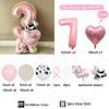 27 szt. Mini Balony Krowa Świnia Różowy Numer Balon Urodzinowy Zestaw Dekoracja Imprezy Tematycznej Zwierzątka Kreskówkowe Artykuły na Festiwal Dziecięcy
