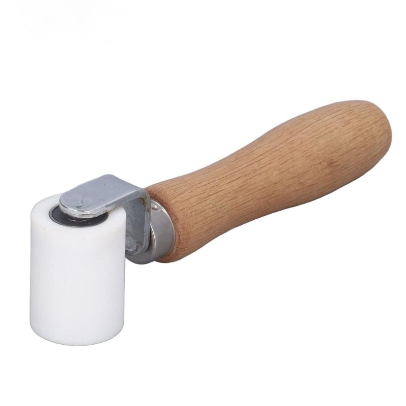 Wood Handle Wallpaper Roller Flat Pressure Roller Smoothing Tool Nonslip Edge Seam Roller Decorating Tool Width 40/28mm