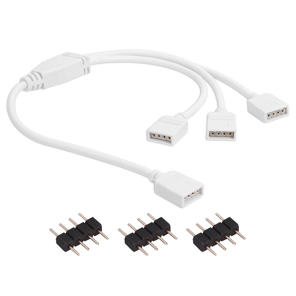 RGB Splitter Extension Cable Cord Household Electricity 4 Pin Female Connector Accessories for 3528 5050 LED Strip