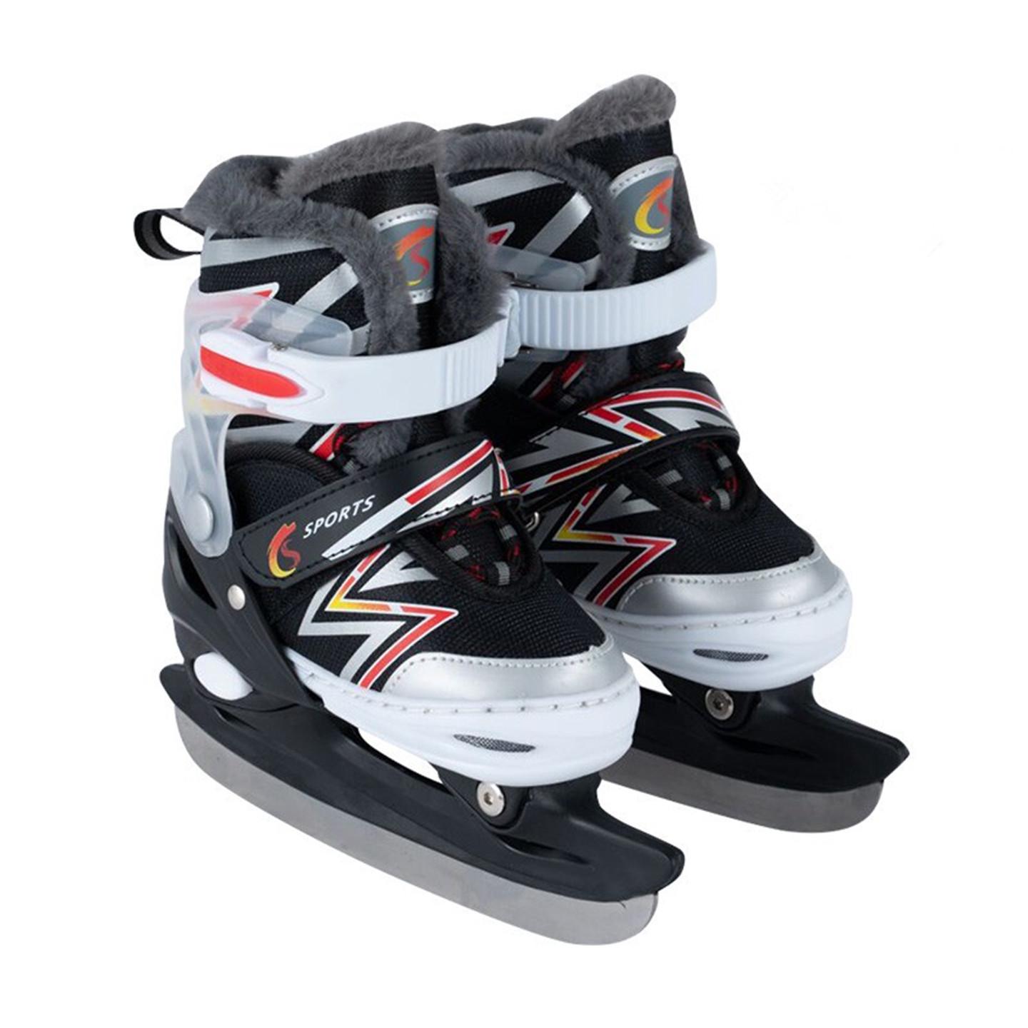 

Ice and Roller Skates for Artistic, Hockey, and Speed Skating - Adjustable Sizes for Men, Women, and Children, Suitable for All Skill Levels L 38-41