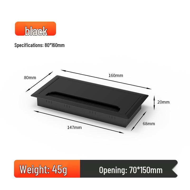 In-Stock Thickened Plastic Cable Management Box for Office Desk Wire Organization.