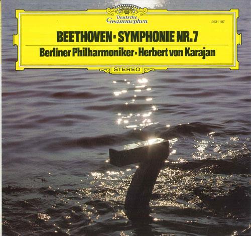 LP Record HERBERT VON KARAJAN, BERLINER PHILH - Beethoven Symphonie Nr7 A-dur, Op92 2531107 DEUTSCHE GRAMMO 1977 Germany Classical Used