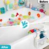 Bathtub Toy Organizer Toddler Bath Toys Storage Tub Holder Saddle Shape High Weight Capacity Toys Easy Access Organizer For
