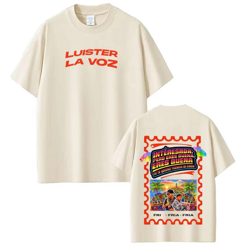 

Luister La Voz Album Tour 2026 Merch T Shirt Unisex Women Hiphop Short Sleeve Top pure Cotton Aesthetic Trendy Tshirts Streetwear S