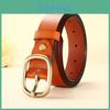 Womens Leather Belt Simple Classic Cowhide Fashion Korean Style For Casual Jeans Wear