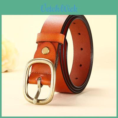 Womens Leather Belt Simple Classic Cowhide Fashion Korean Style For Casual Jeans Wear