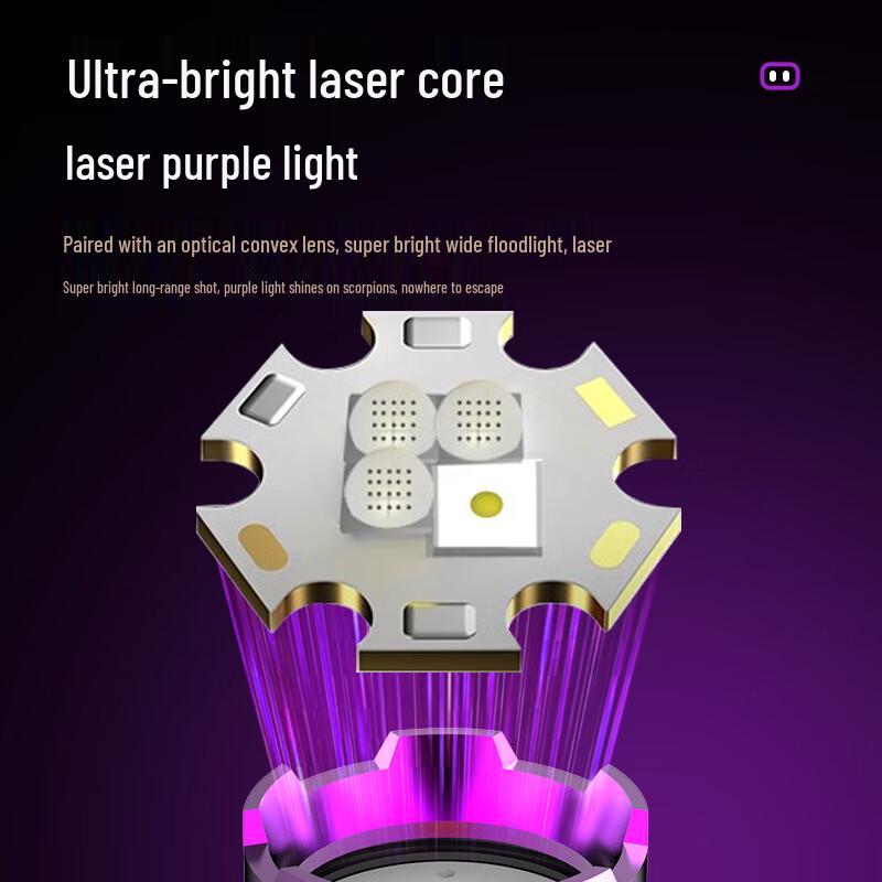 Lampada frontale UOSU a 3 LED UV per rilevamento scorpioni