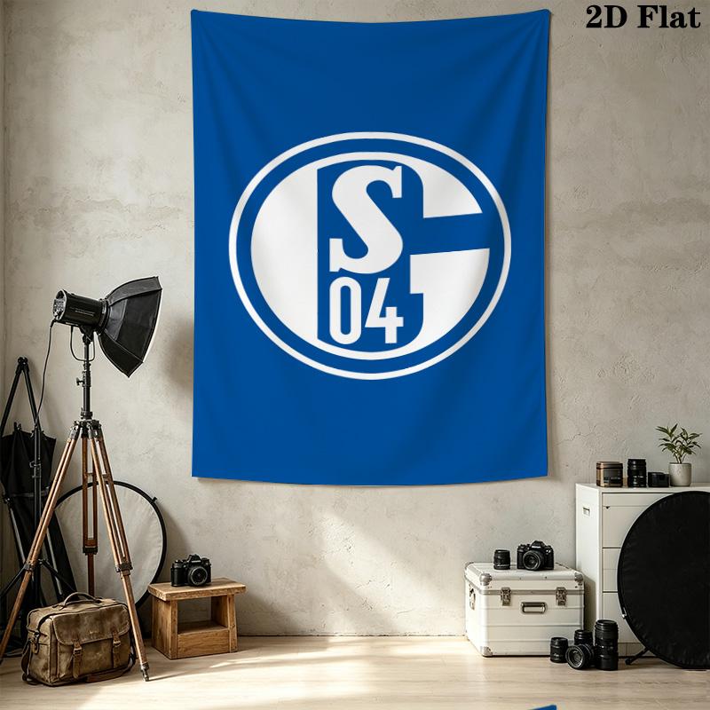 Fc Schalke Wall Tapestry Aesthetic Wall Hanging Printed Fabric Blanket Decorative Tapestries For Bedroom Living Room Home Decor