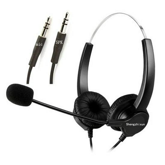 Doppelohriges Over-Ear-Headset für Callcenter, Büros, Online-Unterricht und Prüfungen