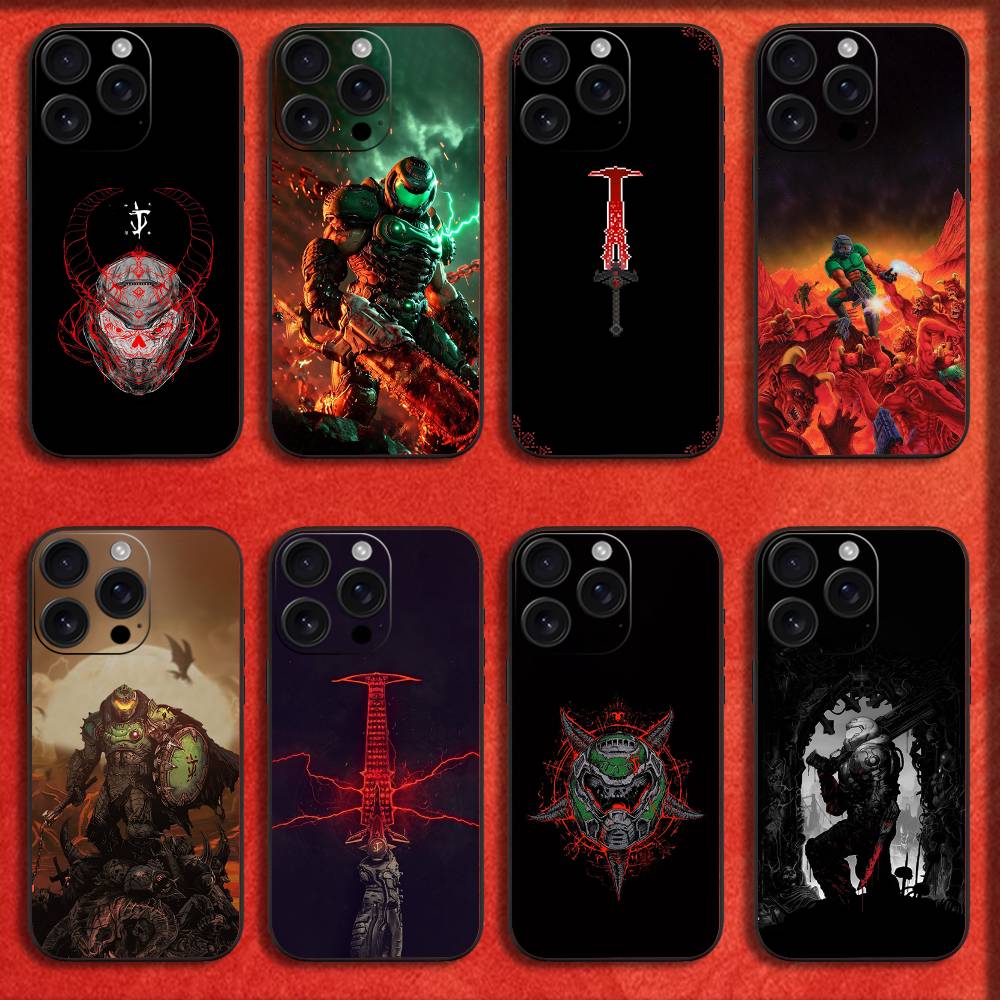 Etui na telefon Gra D-Doom Dark Ages Dla iPhone 16,15,14,13,12,11,Pro,XS,Max,XR,Plus,E,Mini Czarne Odporne na wstrząsy Pokrowiec