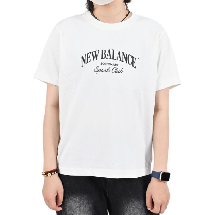 New Balance T Shirts Women's Ivory White Crew Neck Moderate Other NEF31292-IV