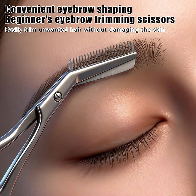 Edelstahl Augenbrauen Trimmer Schere Präzisions Pflege Werkzeug für Männer & Frauen Müheloses Messer Haarentfernung Rasierer Werkzeug