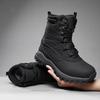 Men's Winter High-Top Snow Boots with Fleece Lining Thickened Waterproof Non-Slip Warm and Cold-Resistant Cotton Work Shoes